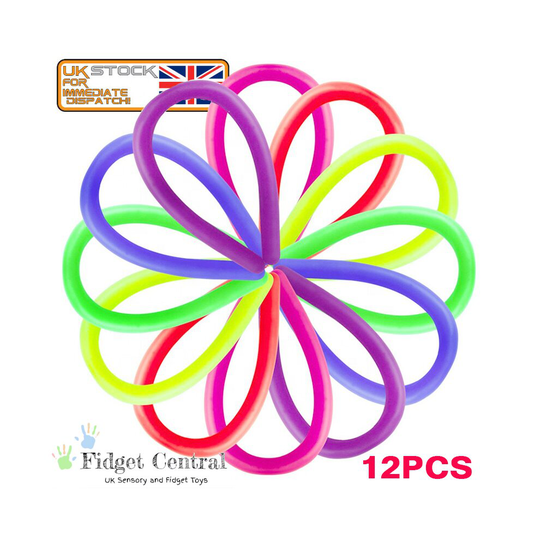 12PCS Fidget Monkey Noodle Stretchy String Sensory Kids Stress Relief Toy