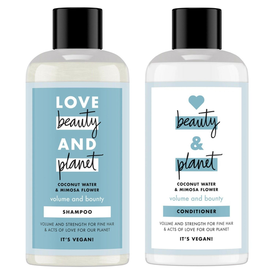 Love Beauty & Planet Volume & Bounty Travel Shampoo & Conditioner Set 100Ml