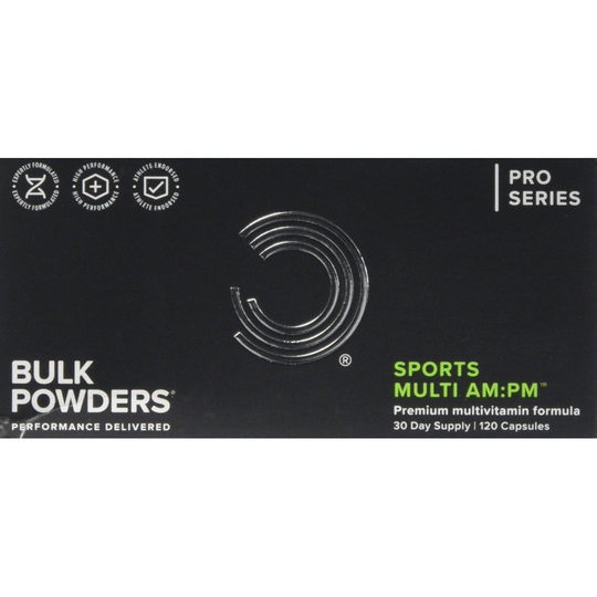 BULK POWDERS Sports Multi AM:PM Multivitamin and Mineral Supplement for Men and Women with Vitamins A,B,C,D,E,Magnesium, Zinc and Iron, 180...