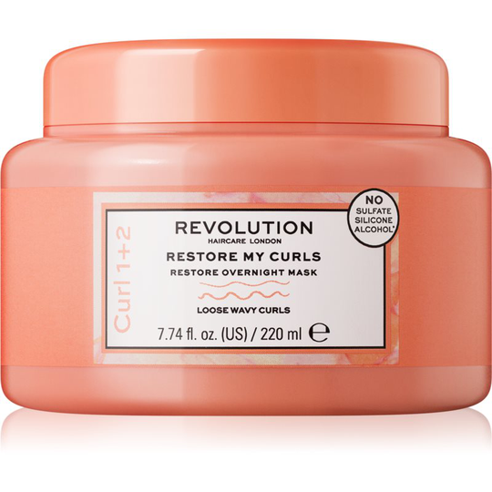 Revolution Haircare My Curls 1+2 Restore My Curls Night Regenerating Mask For Wavy Hair 220 ml