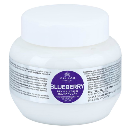 Kallos Blueberry Revitalizing Mask For Dry, Damaged, Chemically Treated Hair 275 ml