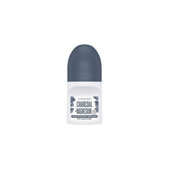 Schmidt's Charcoal and Magnesium dermatologically proven Natural Deodorant Roll On for sensitive skin 50ml