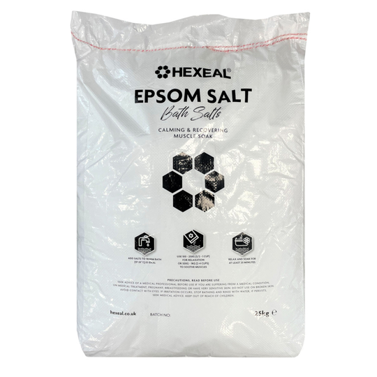 Hexeal EPSOM SALT | 25kg Bag | Food Grade | Magnesium Sulphate