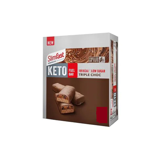 SlimFast Advanced Keto Diet Fuel Bar Triple Choc Diet Snacks 12x 46g BEST BEFORE 11TH AUG 22