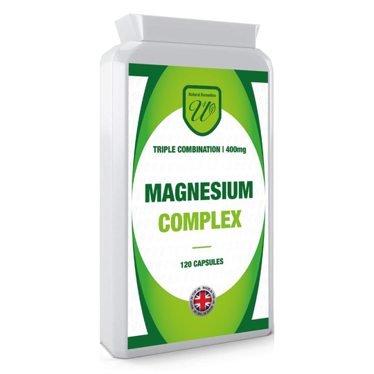(120 Capsules) Magnesium Complex 400mg Made in UK Vegetarian