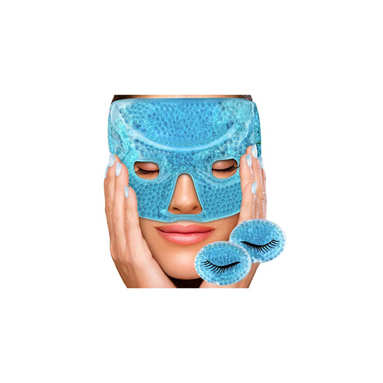 Sofida Hot Cold Gel Facial Eye Mask - Ice Eye Pads - Reduce Puffiness Dark Circles - Migraine Headache Stress Relief - Therapeutic Heat Face Compress