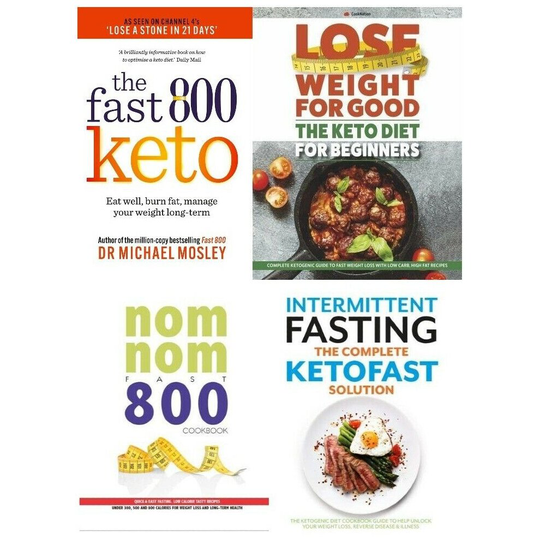 Fast 800 Keto, Keto Diet for Beginners, Nom Nom Fast 800 4 Books set