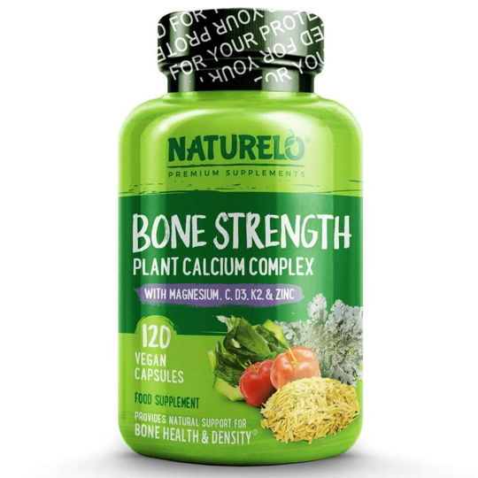 NATURELO® Bone Strength with Natural Calcium, Magnesium, Vitamin C, D3, & K2