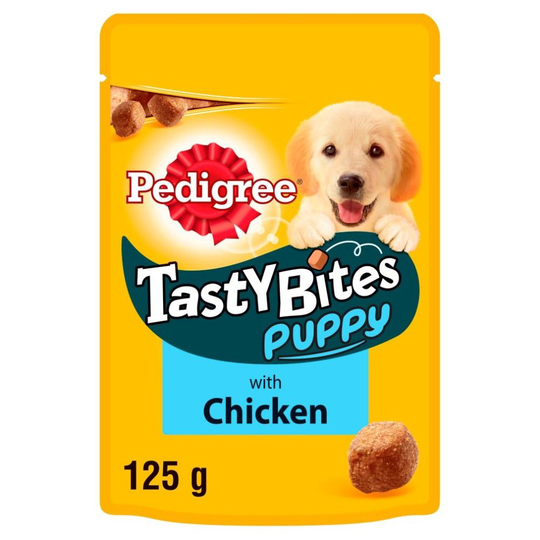 Pedigree Tasty Bites Puppy Treats Chewy Cubes With Chicken 8x125g
