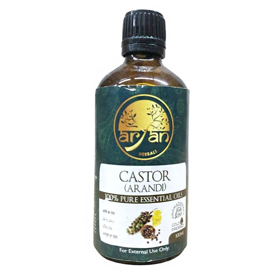 Castor Arandi Oil, Pure Essential Oils Aromatherapy, Natural Undiluted Oil, Aroma Diffusers, for Hair Growth and Healthy Skin, Massage, 100 ML