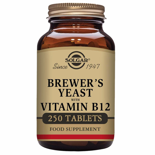 Solgar Brewer's Yeast with Vitamin B12 Tablets - Pack of 250
