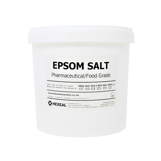 Hexeal EPSOM SALT | 5kg Bucket | Food Grade | Magnesium Sulphate