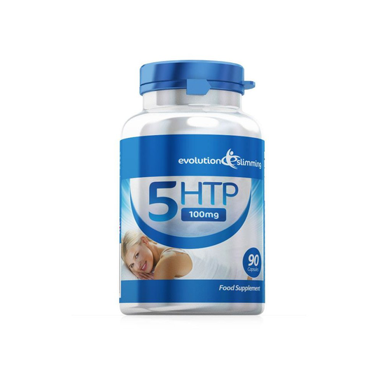 5-HTP 100mg for Sleep, Mood, Anxiety and Appetite - 90 Capsules - Stress Relief, Sleep Aid and Appetite Control - Evolution Slimming