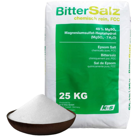 Elixir Gardens | Epsom Salts Pure Organic Bath Salts BP / FCC Magnesium Sulphate 25KG