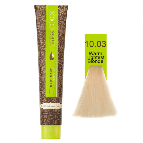 Macadamia Oil Cream Color 10.03 Warm Lightest Blonde