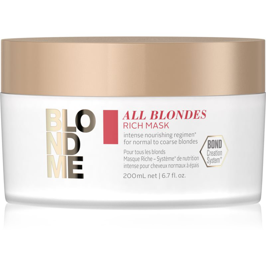 Schwarzkopf Professional Blondme All Blondes Rich Nourishing Mask For Coarse Hair 200 ml