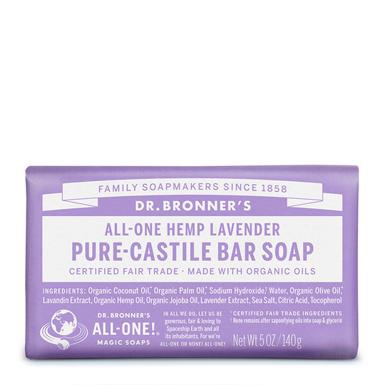 Dr Bronner'S All-One Hemp Lavender Pure-Castile Bar Soap 140G
