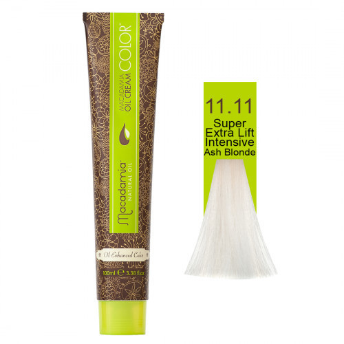 Macadamia Oil Cream Color 11.11 Super Extra Lift Intensive Ash Blonde