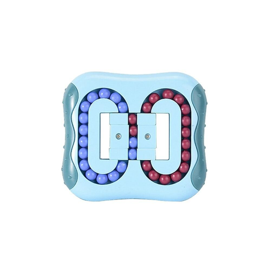 (Blue, China) Rotating Magic Beans Cube Fingertip Fidget, Stress Relief Spin.