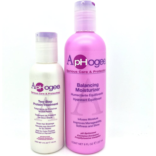 Aphogee Balancing Moisturizer 237 ml and Two Step Protein Treatment Kit 118 ml