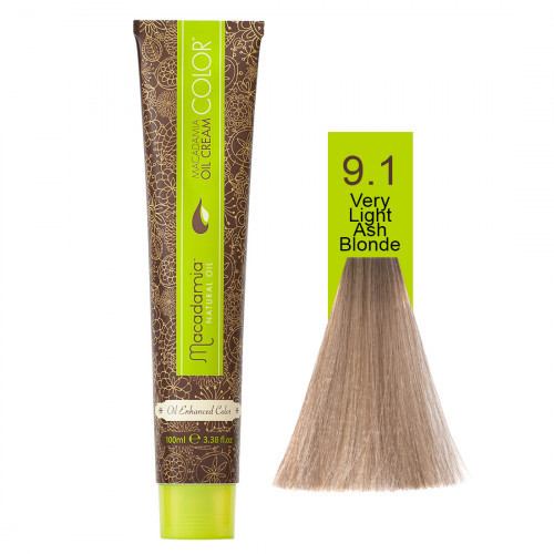 Macadamia Oil Cream Color 9.1 Very Light Ash Blonde