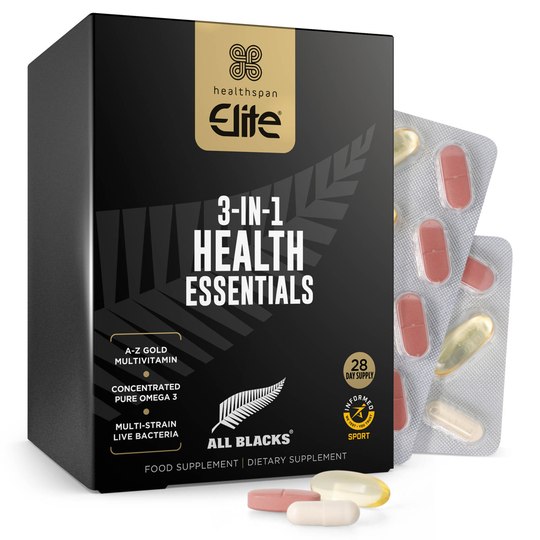 Healthspan Elite All Blacks 3-In-1 Health Essentials 28 Days Supply