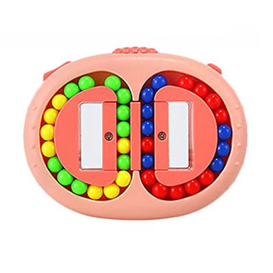(pink) Kids Rotating Magic Bean Fingertip Toy Infinite Cube Finger Toys Stress Relief