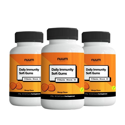 Nuum Cosmetics Daily Immunity Soft Gums Food Supplement 3 Months