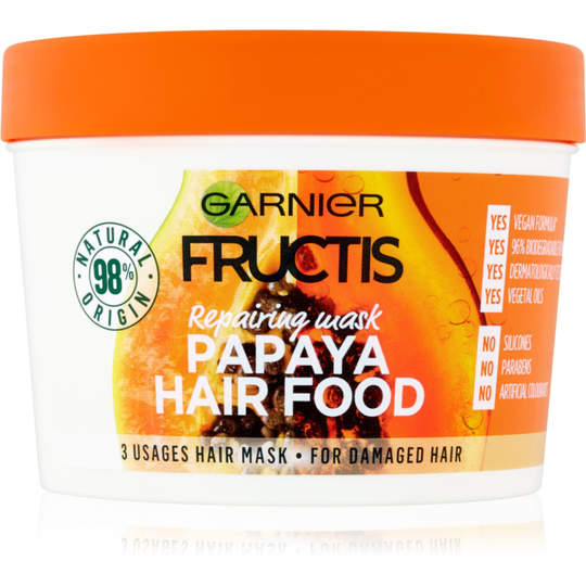 Garnier Fructis Papaya Hair Food Restorative Mask for Damaged Hair 390 ml