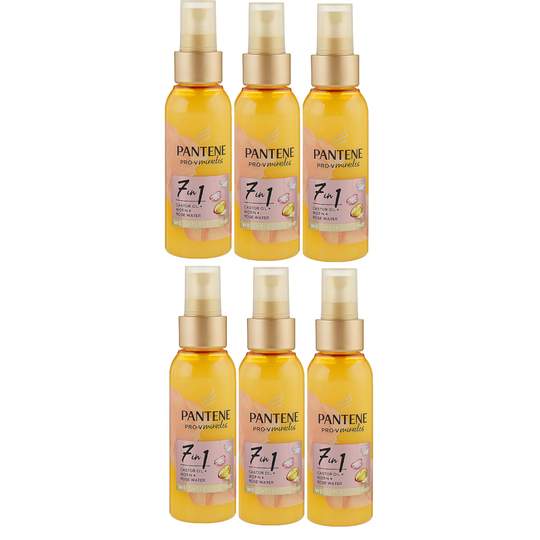 Pantene Pro-V Miracles 7-in-1 Hair Oil Spray Castor Oil + Biotin + Rose Water 6x100ml