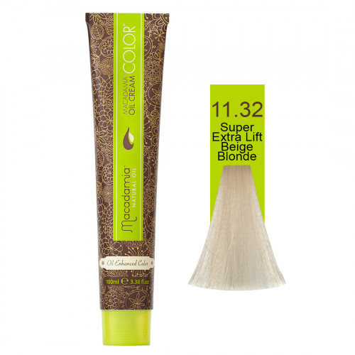 Macadamia Oil Cream Color 11.32 Super Extra Lift Beige Blonde