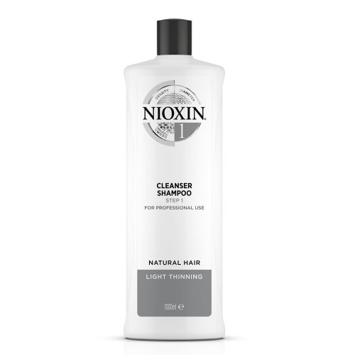 Nioxin SYS1 Cleanser Shampoo for Natural Hair with Light Thinning 1000ml