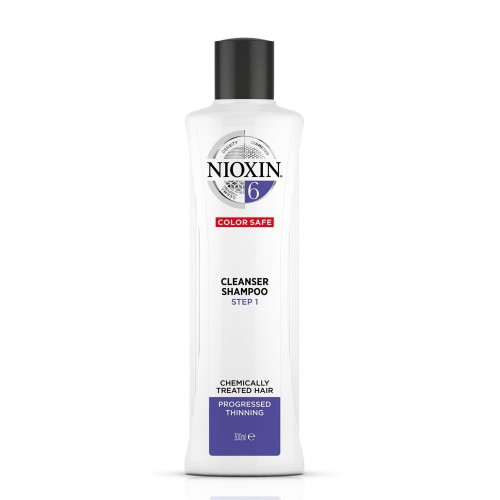Nioxin SYS6 Cleanser Shampoo for Chemically Treated Hair with Progressed Thinning 300ml
