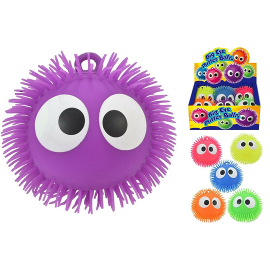 (Purple) LARGE Big Eye Puffer Squeezy Ball Tactile Fidget Toy Sensory Toy 6 Colours UK