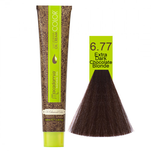 Macadamia Oil Cream Color 6.77 Extra Dark Chocolate Blonde