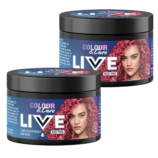 Schwarzkopf Colour & Care Live Rosy Pink 5 Minute Colour Boost Hair Mask 2 X 150Ml