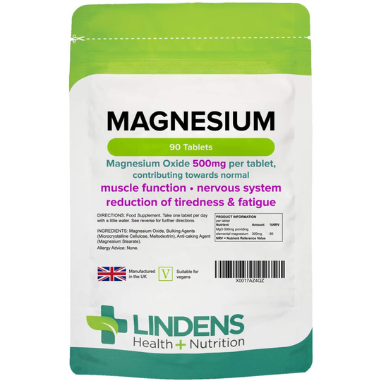 Lindens Magnesium 500mg 90 Pack