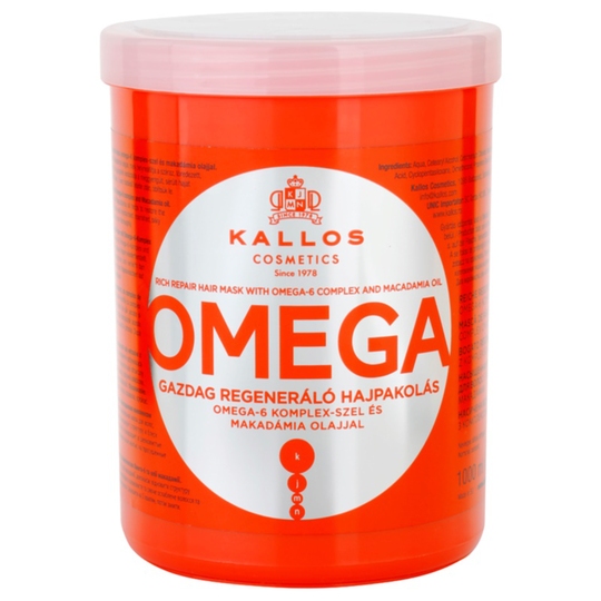 Kallos Omega Nourishing Hair Mask With Omega-6 Complex And Macadamia Oil 1000 ml