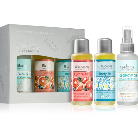Saloos Bio Body And Massage Oils Body Fit & Lymfa Fit & Magnesium Gift Set (For Sportsmen)
