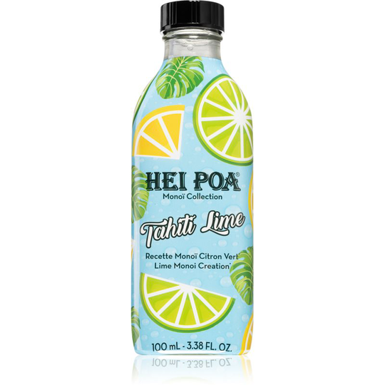 Hei Poa Tahiti Monoi Oil Lime Multi-Functional Oil for Face, Body and Hair 100 ml