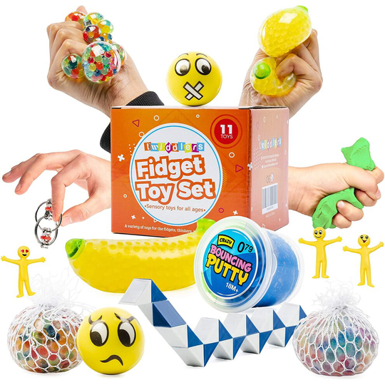 11 Pack Fidget Sensory Set, Ideal for Kids & Adults, Suitable Squeeze Toys for Anxiety, ADHD, Autism & Stress Relief