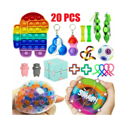20 Pack Fidget Toys Set Sensory Tool Bundle Stress Relief Hand Kid Toy
