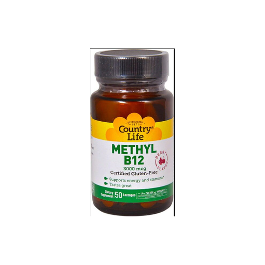 Country Life Methyl B12 3000 mcg , 50 Lozenges