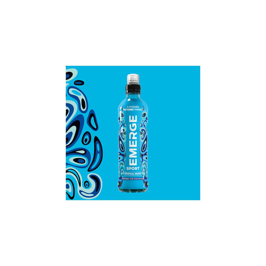(6x500ml, Tropical Berry) Emerge Isotonic Sport Energy Drinks with Vitamin B