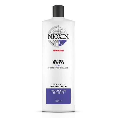 Nioxin SYS6 Cleanser Shampoo for Chemically Treated Hair with Progressed Thinning 1000ml