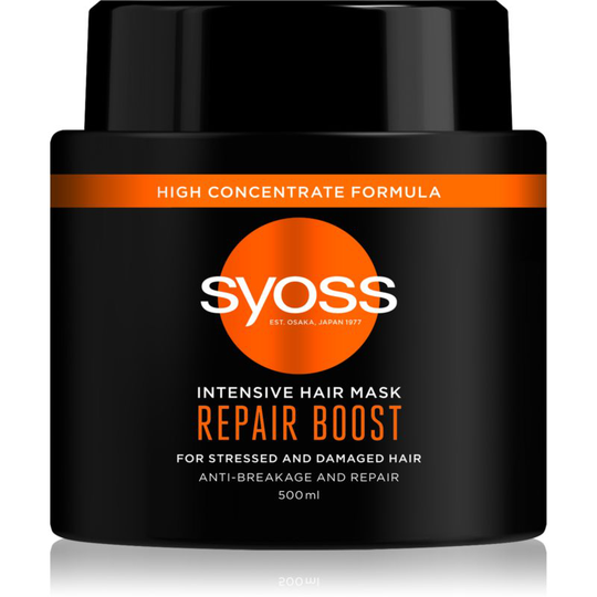 Syoss Repair Boost Deep Strengthening Hair Mask To Treat Hair Brittleness 500 ml