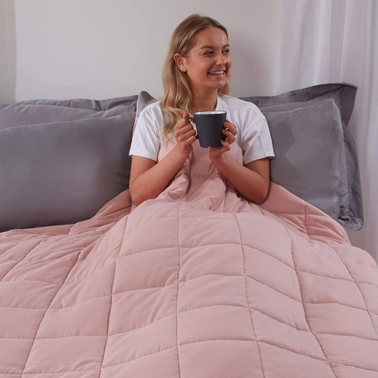 Brentfords Weighted Blanket - Blush Pink-125 x 180cm, 6kg(13lb)