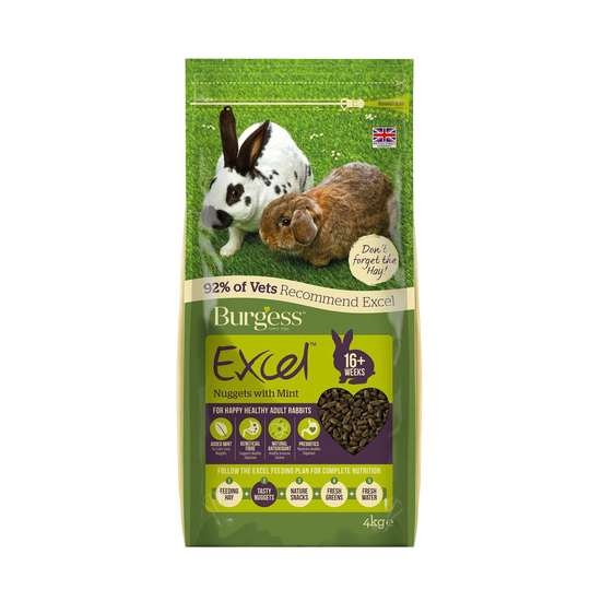 Burgess Excel Nuggets with Mint Adult Rabbit Food 4 kg