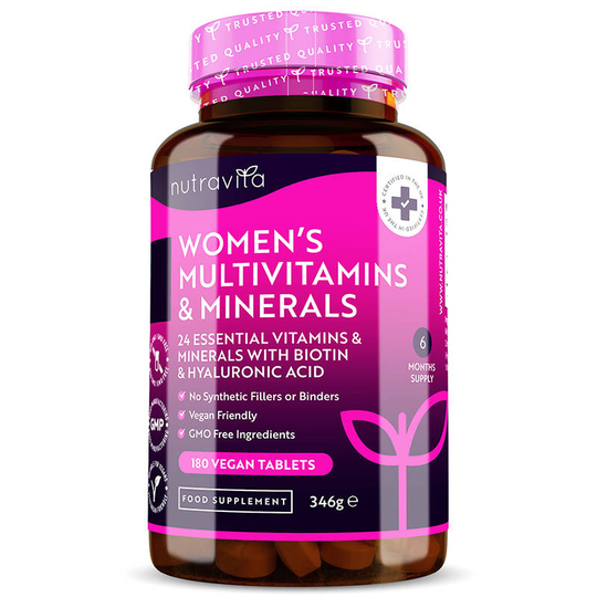 Nutravita - Women'S Multivitamins & Minerals - 180 Vegan Tablets - 6 Months Supply