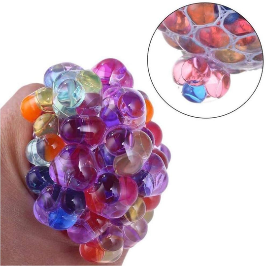 6cm Squeeze Stress Ball Sensory Toy Mesh Anti Stress Relief Squishy